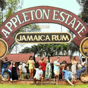 VibraGem Tours YS Falls & Appleton Estate Rum Tour in Jamaica with a group of tourist