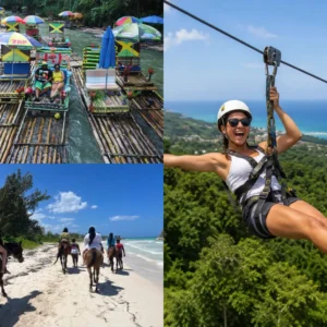Horseback Riding, Zip-line & Bamboo Rafting Combo Tour